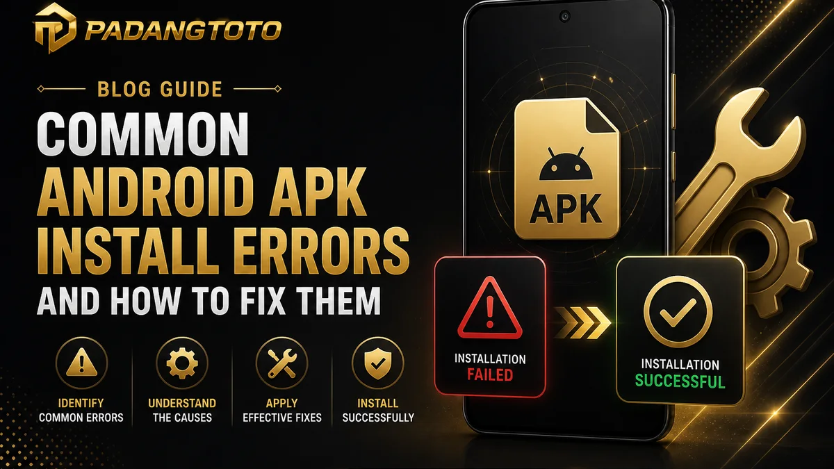 Kesalahan install APK PADANGTOTO di Android yang sering terjadi