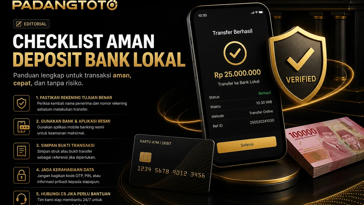 Deposit bank lokal di PADANGTOTO: hub yang perlu dicek