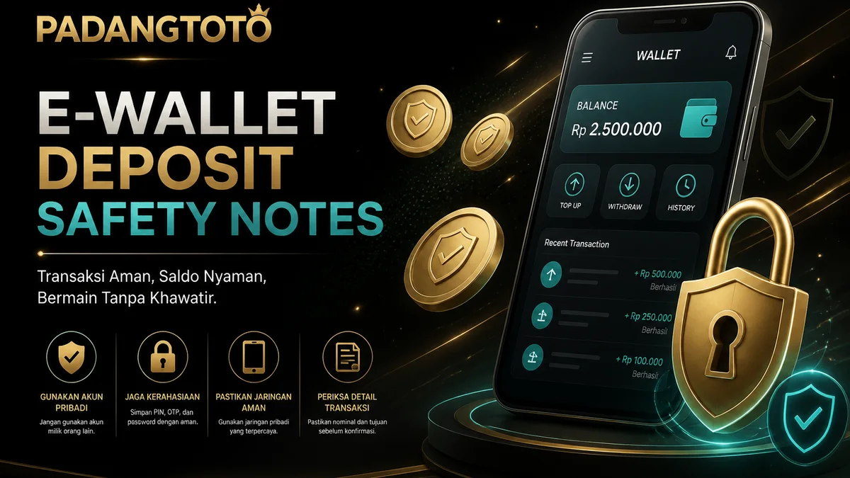 Catatan e-wallet untuk pengguna PADANGTOTO