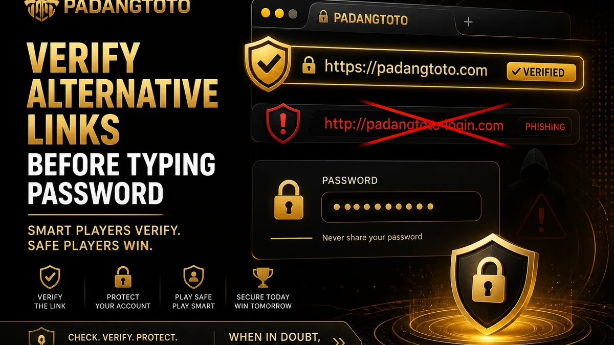 Cek tautan cadangan PADANGTOTO sebelum mengetik password