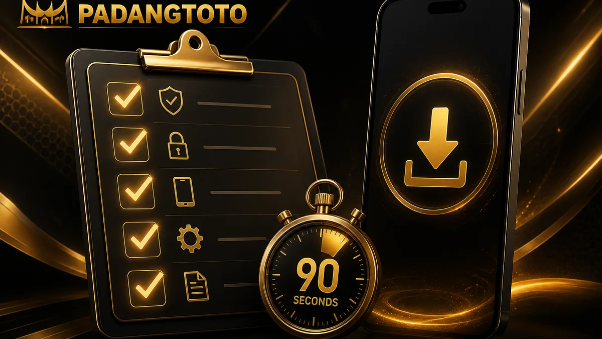 Checklist 90 detik sebelum unduh PADANGTOTO di HP